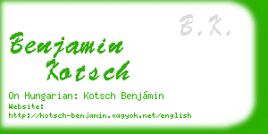 benjamin kotsch business card